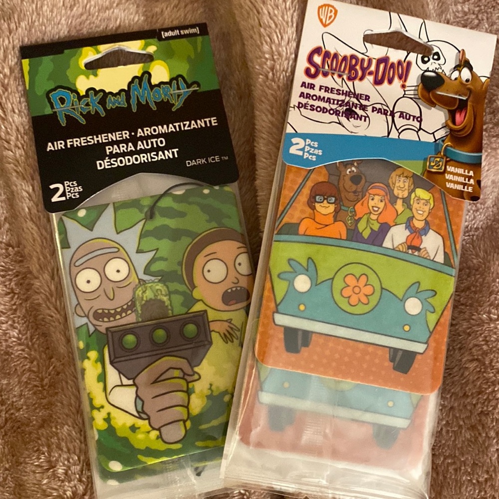 NWT Scooby-Doo & Rick and Morty Air Fresheners